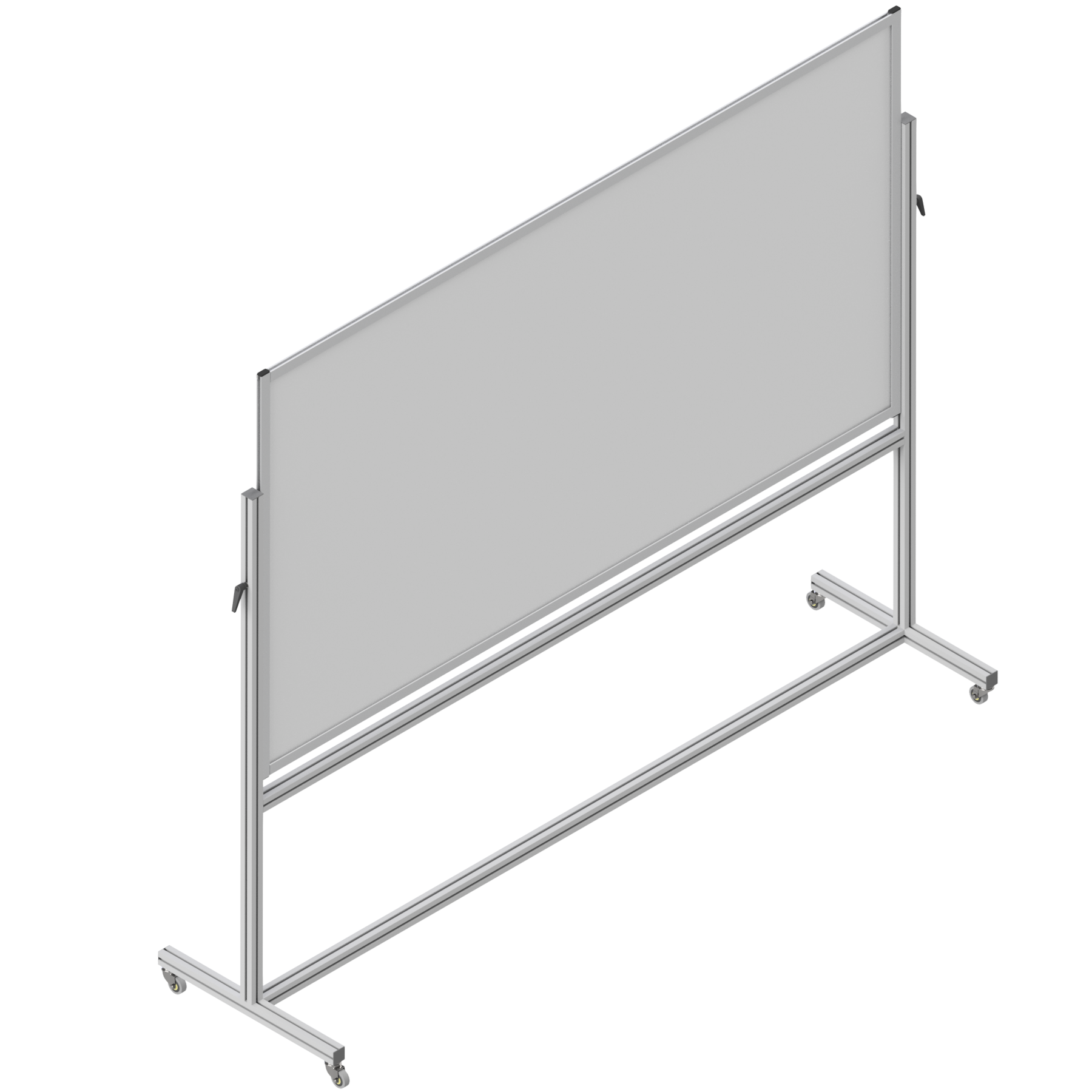 Heavy-Duty Mobile Whiteboard Stand | 8-Foot T-Slot Aluminum Frame (Whitboard Not Included)