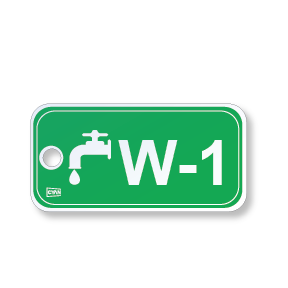 LOTO Energy Source ID Tag - WATER - Lockout Tagout - CYANvisuals