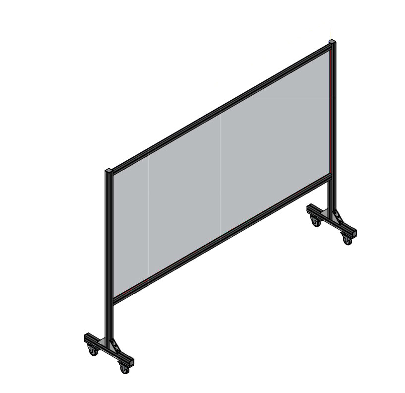 Heavy-Duty Mobile Whiteboard with Rolling Stand | 8-Foot 96-inch T-Slot Aluminum Frame | Free Custom Artwork | Single Sided.