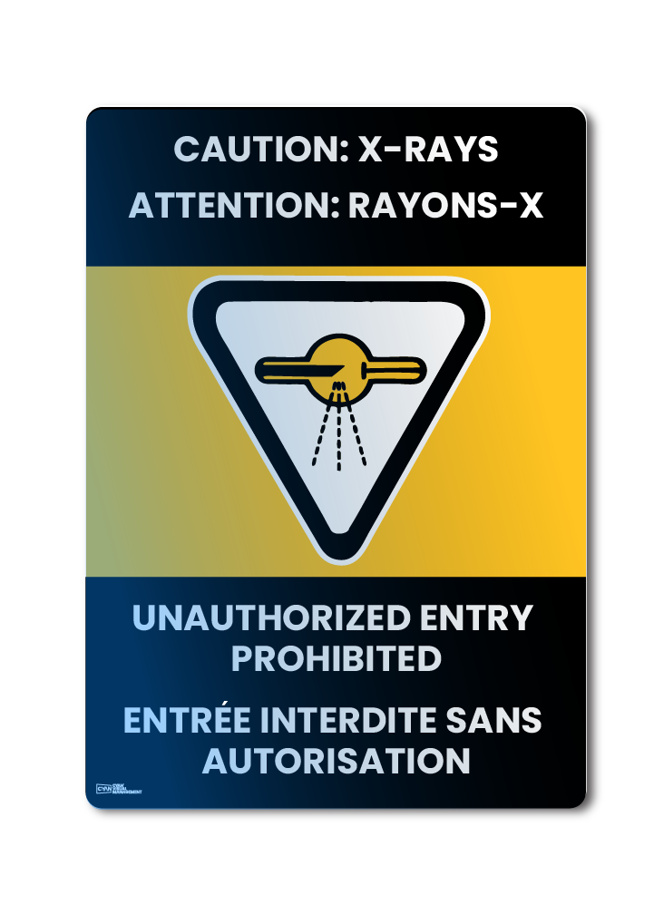 Safety Sign: Caution X Ray - Bilingual