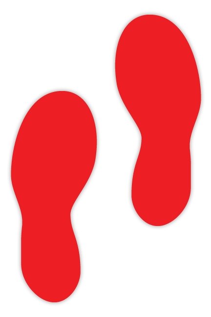 5S/Lean Markers: "Foot steps" (Pack of 12) - CYANvisuals