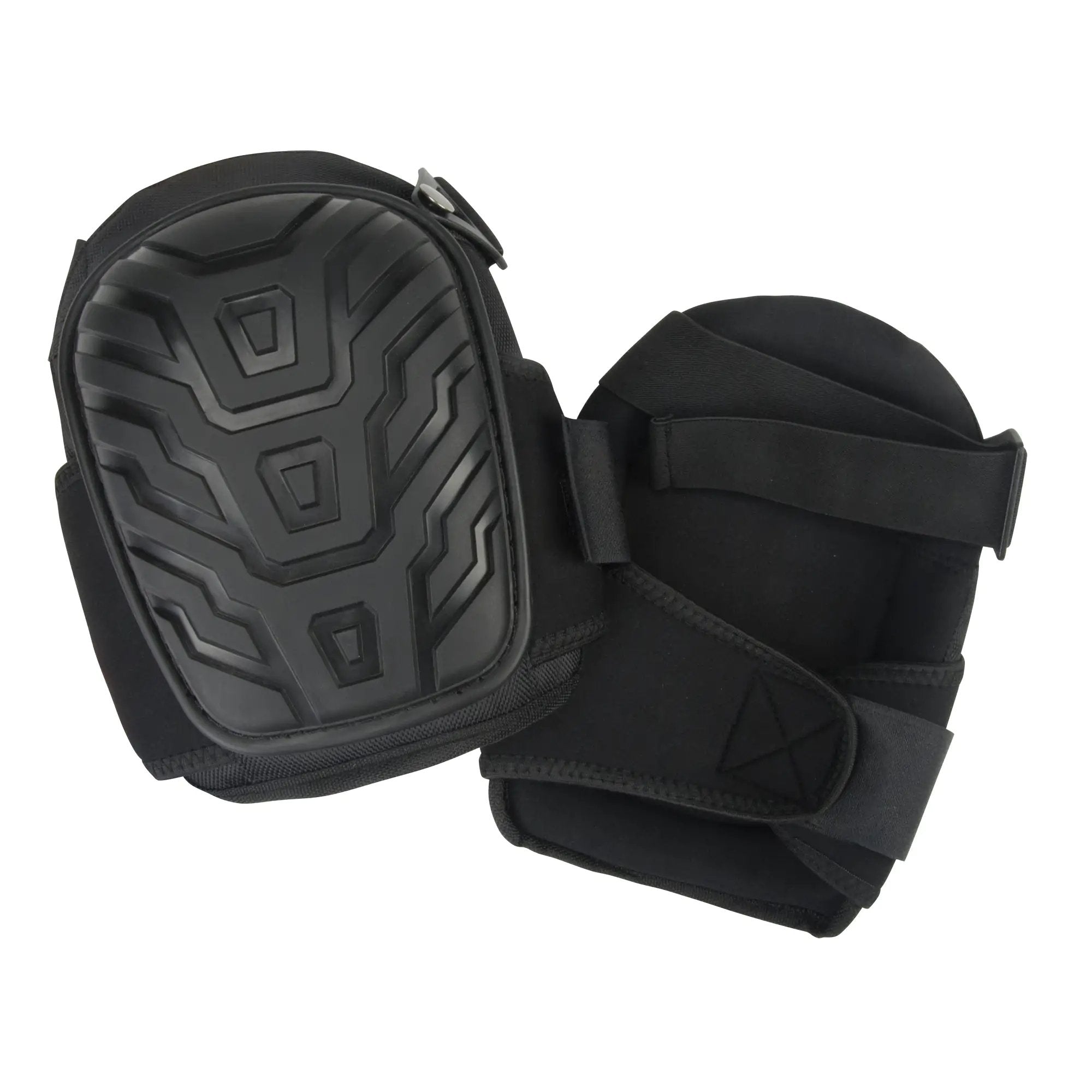 PVC Cap Knee Pads, Buckle/Hook and Loop Style, Plastic Caps, Foam Pads - CYANvisuals