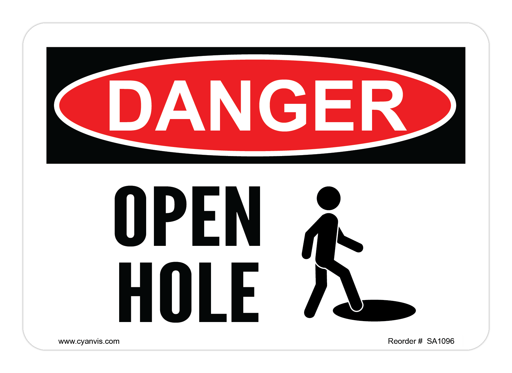 Safety Sign: Danger - OPEN HOLE - CYANvisuals