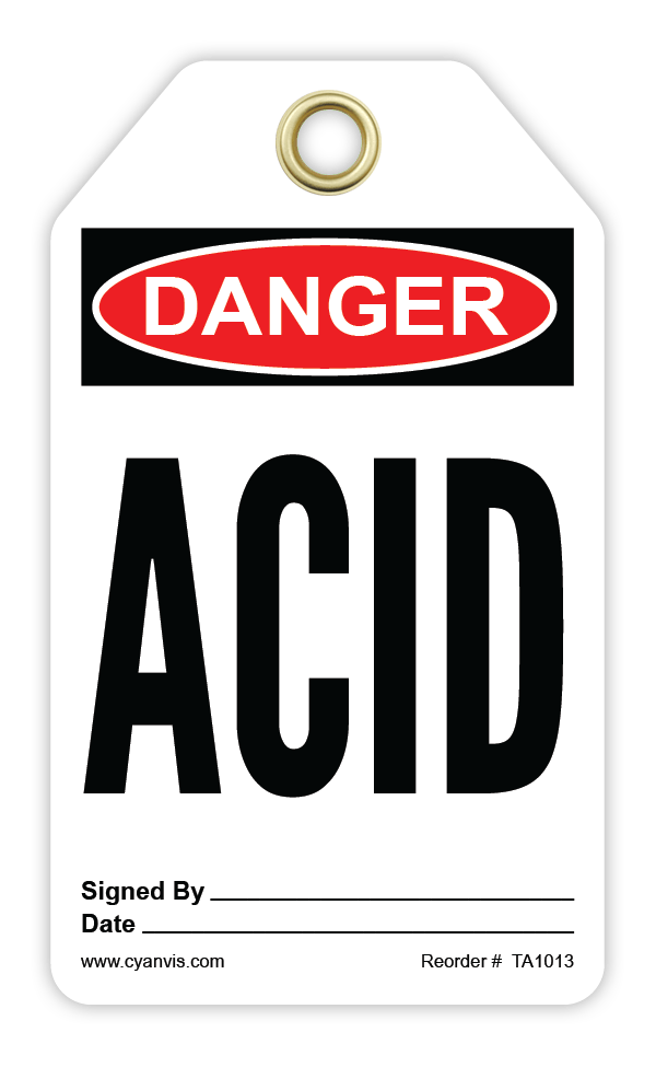 Safety Tag: Danger - ACID - CYANvisuals