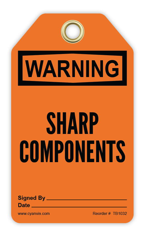Safety Tag: Warning - SHARP COMPONENTS - CYANvisuals