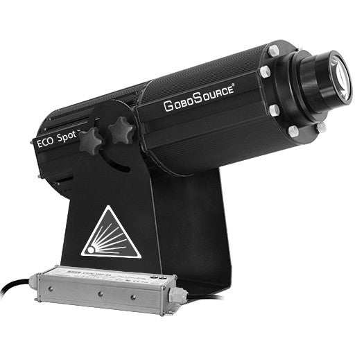 90W high output outdoor LED gobo sign projector for large scale exterior safety signage — CYANvisuals