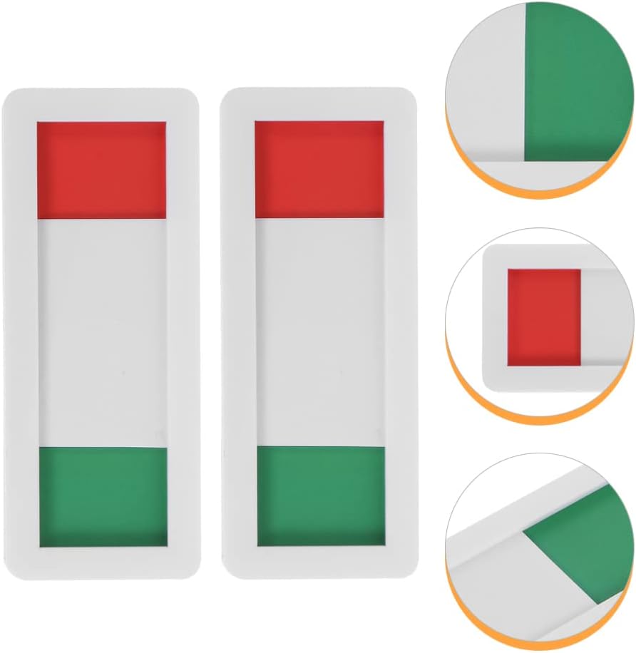 Sliding Status Indicators - RED/GREEN Status - (1.2"x2.75")