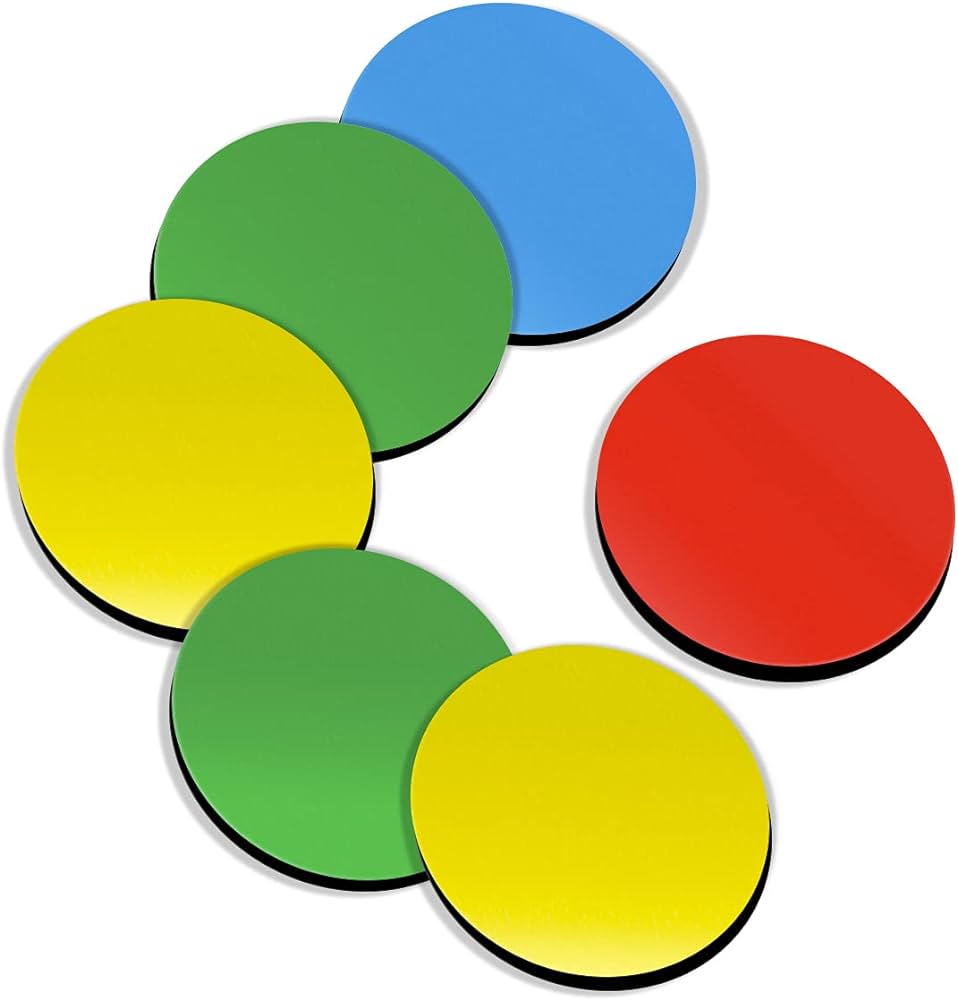 Circle Status Magnets - Dry Erase  - [Blank]