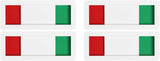 Sliding Status Indicators - RED/GREEN Status - (1.5"x4")