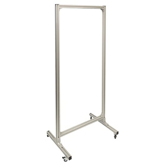 Mobile 5S shadow board stand on locking casters, CYANvisuals