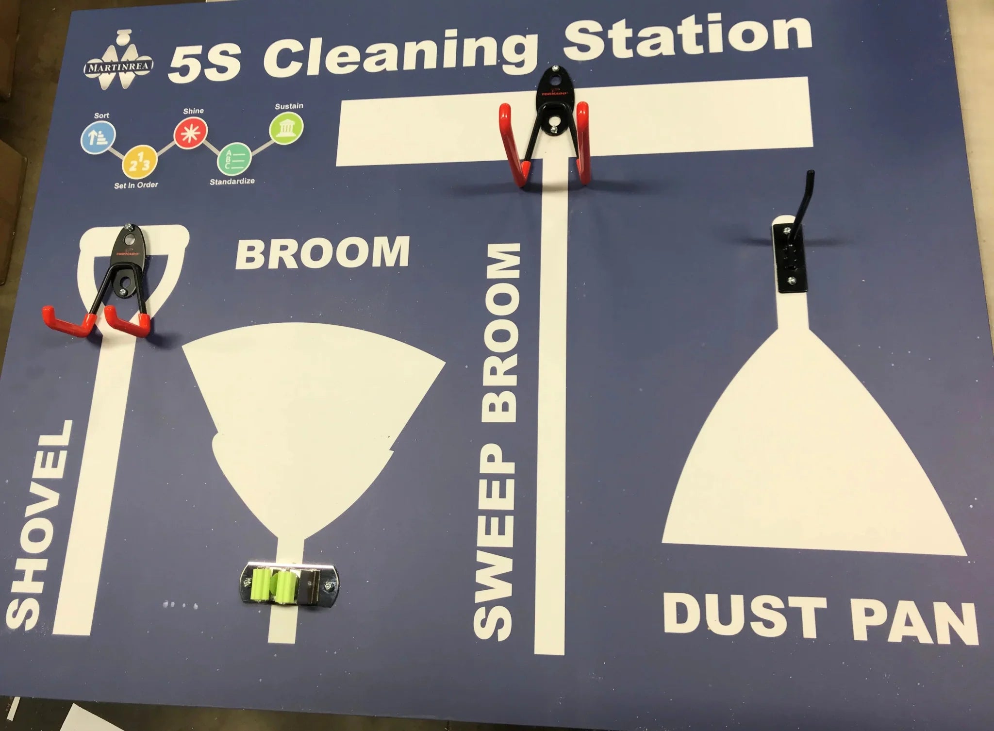5S Shadow Board 36"x75" - Housekeeping Station - (Customize For Free) - CYANvisuals