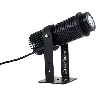 20W fanless LED projected safety sign projector, IP65 rated for rugged indoor and outdoor industrial use — CYANvisuals