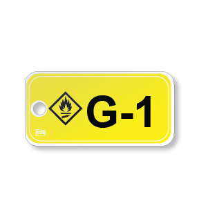 LOTO Energy Source ID Tag - GAS- Lockout Tagout - CYANvisuals