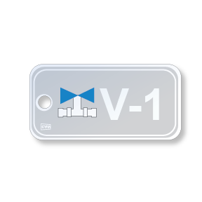 LOTO Energy Source ID Tag - VALVE- Lockout Tagout - CYANvisuals