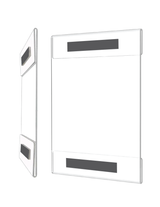 10 Pack - Clear Acrylic Plastic Document Display with Adhesive Backing - Plexiglass Sheet Protector - Industrial Grade