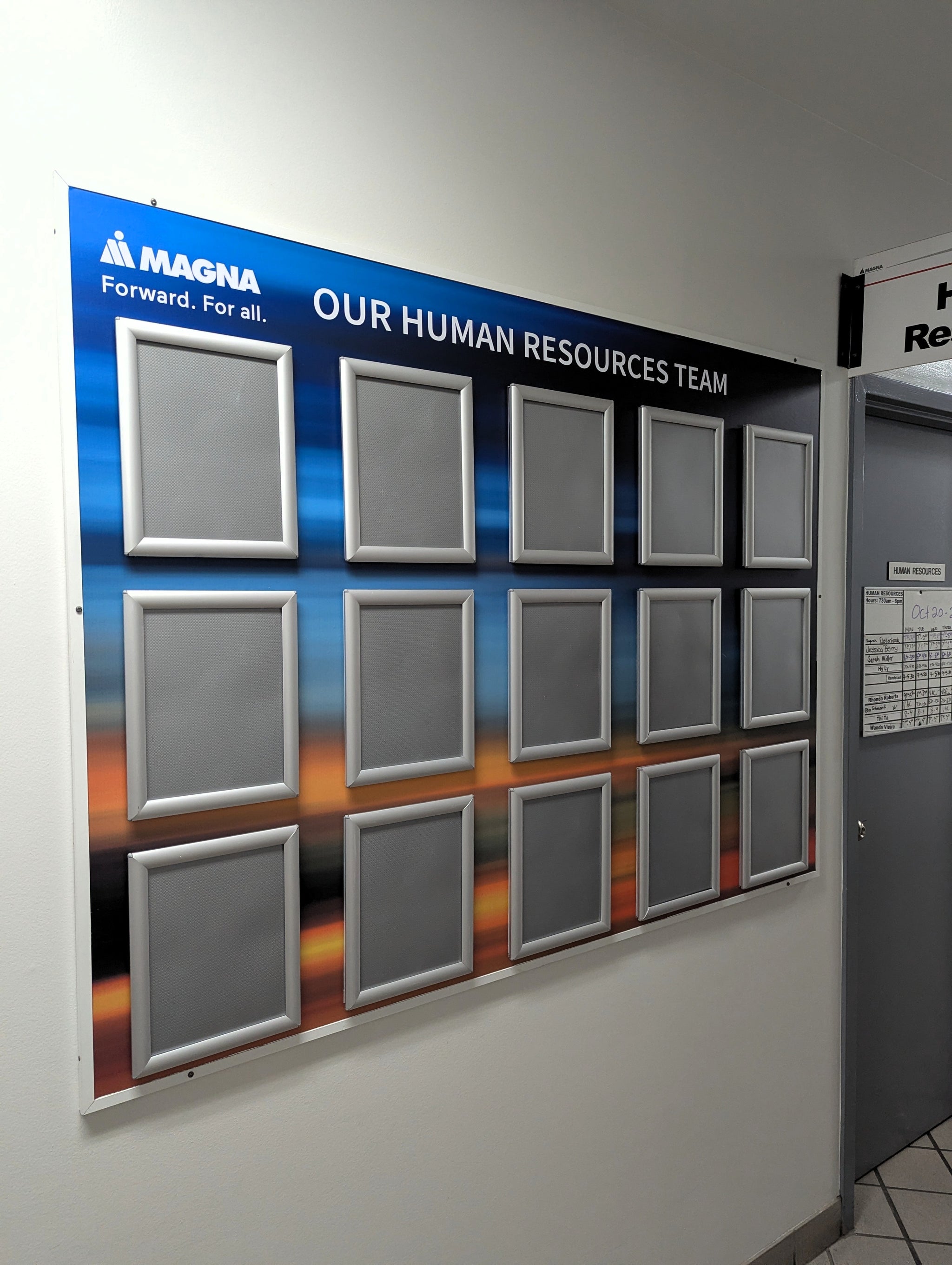 Tableau de l'employé du mois personnalisé 4'x8' avec pelliculage de protection