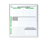 MAGNA DAILY PRODUCTION KPI Tracking Whiteboard | Dry-Erase Magnetic Industrial-Grade