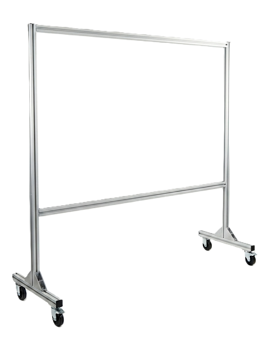 Heavy-Duty Mobile Whiteboard Stand | 10-Foot 120-Inch 3048mm T-Slot Aluminum Frame (Whitboard Not Included)