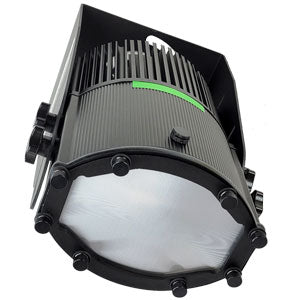 80W LED virtual line projector for paint free floor marking in warehouse aisles and walkways — CYANvisuals