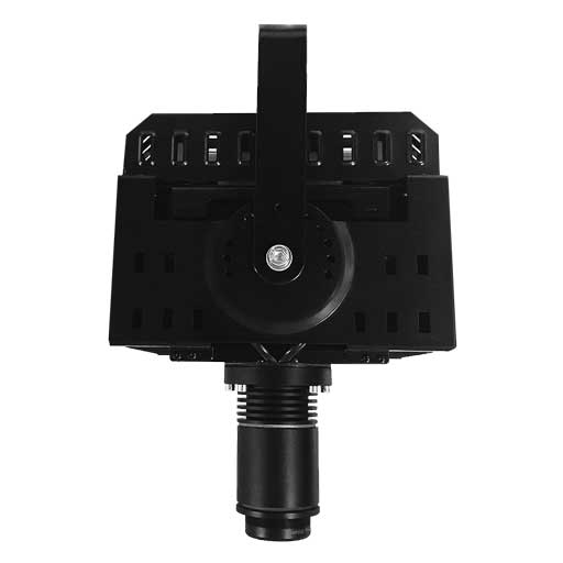 60W fanless LED projected safety sign projector, UL and cUL certified for wet and dusty industrial environments — CYANvisuals