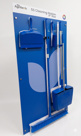 5S Wet Area Cleaning Station Kit | Shadow Board + Tools | Non-Food Contact
