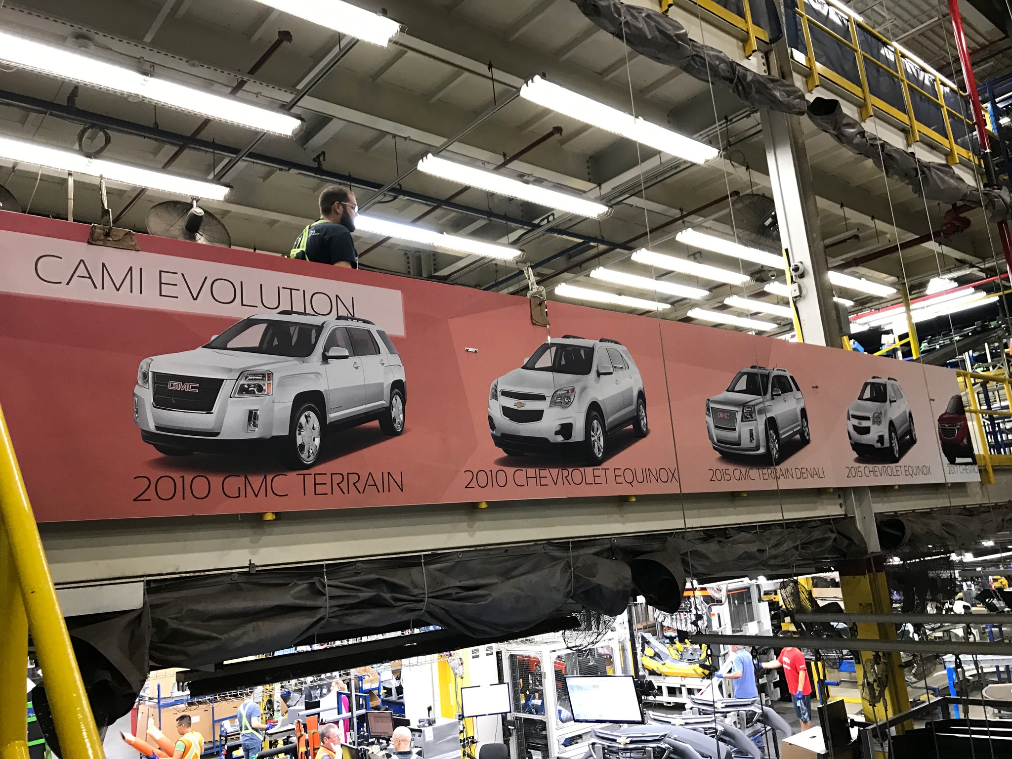 Free Design | Custom Factory Shop Floor Production Line Wayfinding Signs: Single-Sided Durable Corrugated Plastic, Hanging, Grommets