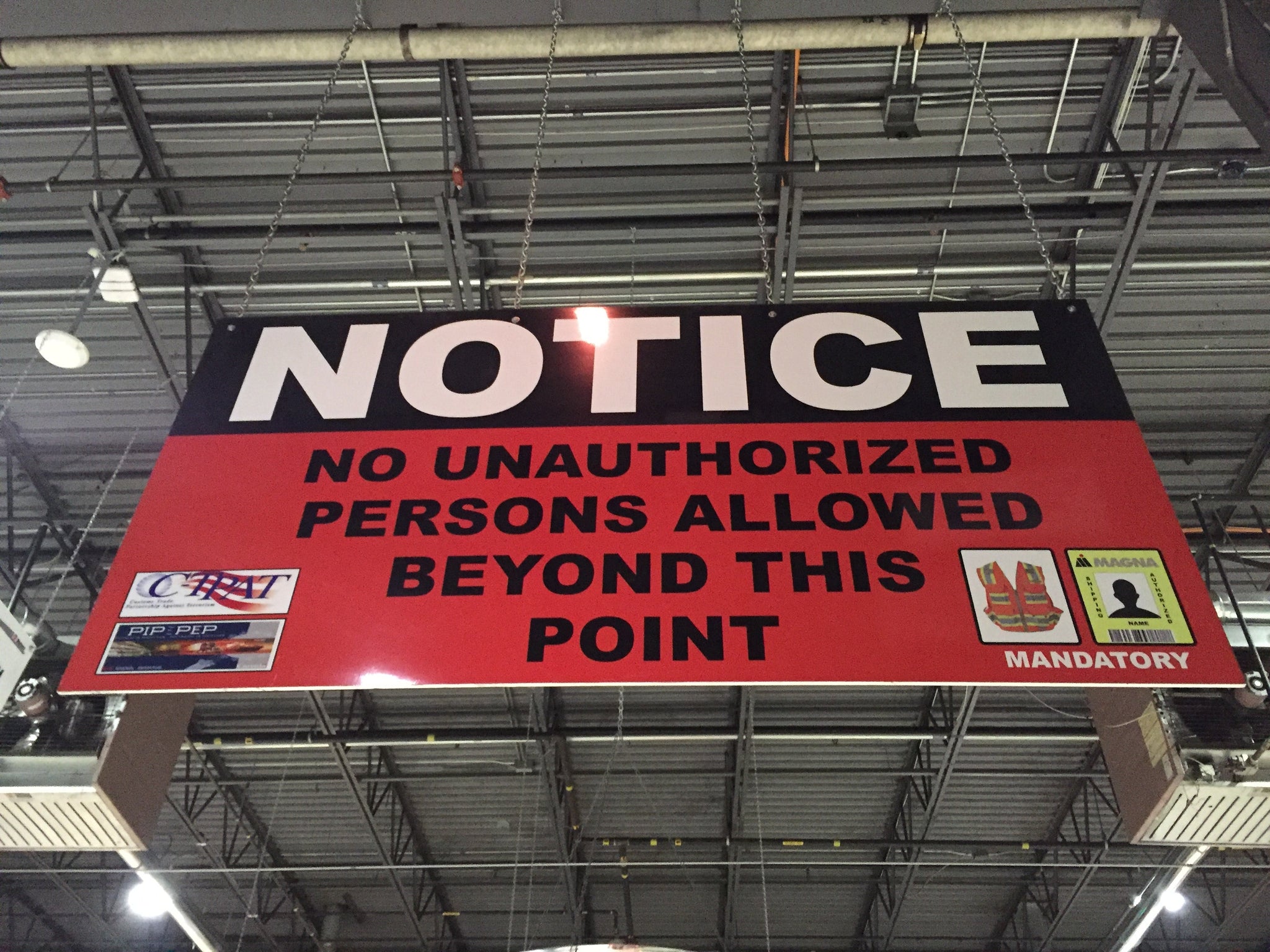 Free Design | Custom Factory Shop Floor Production Line Wayfinding Signs: Double-Sided Durable Aluminum (ACM), Hanging, Grommets