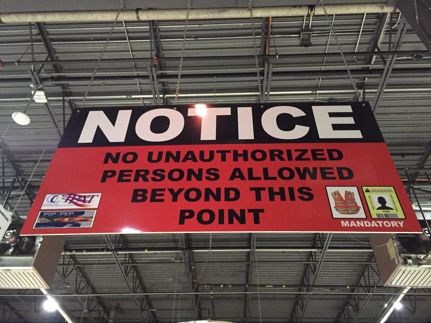 Free Design | Custom Factory Shop Floor Production Line Wayfinding Signs: Single-Sided Durable Corrugated Plastic, Hanging, Grommets