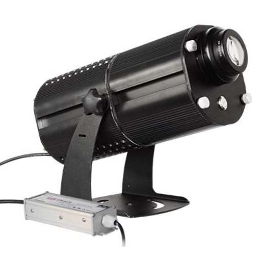 25W weather resistant outdoor LED gobo sign projector for exterior safety signage — CYANvisuals