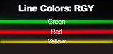 ECO Lines™ - Color Changing 150Watt LED Virtual Line Projector - RED GREEN YELLOW - 3 to 6 inch Width - Adjustable Lenth