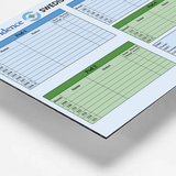 Double-Sided Magnetic Dry Erase Whiteboard - Frameless Lightweight Industrial Grade- Custom Printed / Branded - 4mm Steel Composite Material