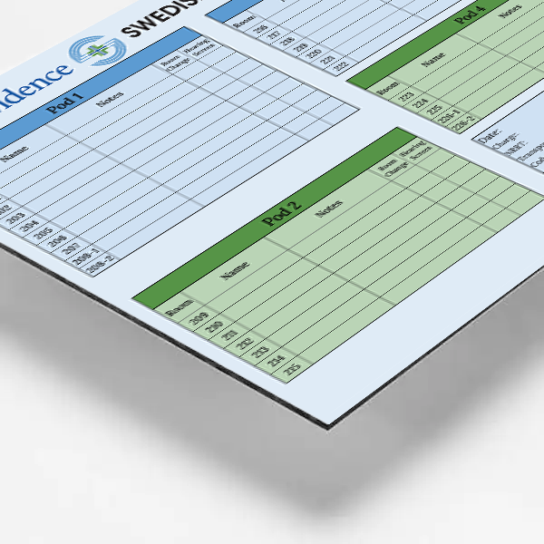 Double-Sided Magnetic Dry Erase Whiteboard - Frameless Lightweight Industrial Grade- Custom Printed / Branded - 4mm Steel Composite Material