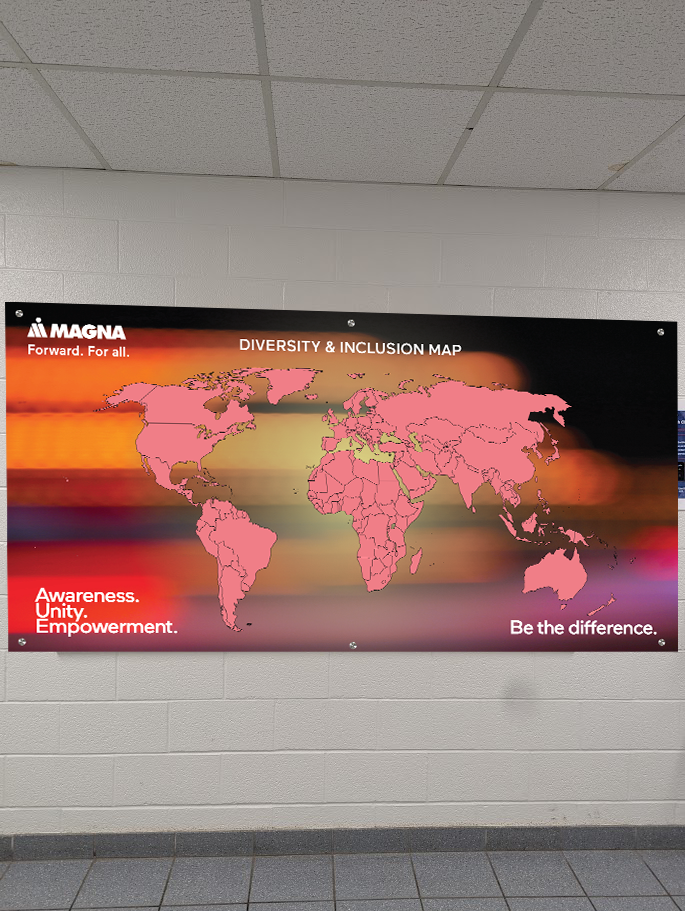 Map Your Team's Roots: Interactive Magnetic Diversity & Inclusion World Map - Custom-Printed 4'x8' Magnetic Diversity & Inclusion Board with Protective Lamination
