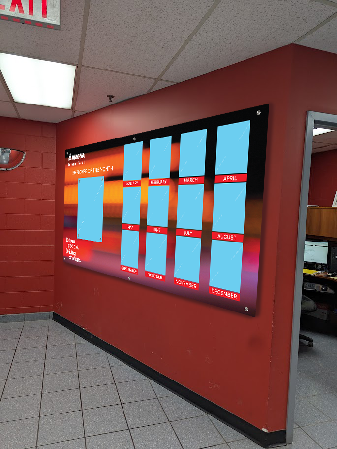 Custom-Printed 4'x8' Employee of the Month Board with Protective Lamination