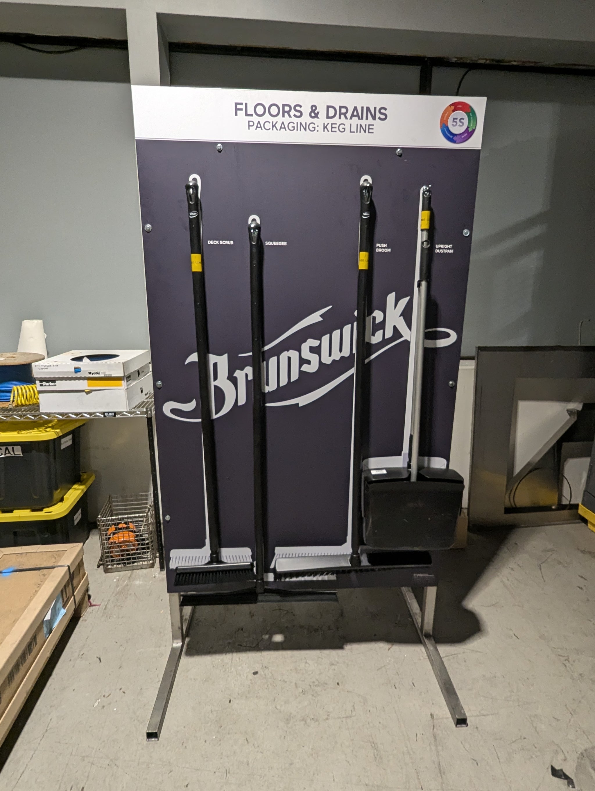 Stainless Steel Mobile Frame for 5S Shadow Boards | Hygenic | Food Safe  | Industrial Grade [CYANvisuals]