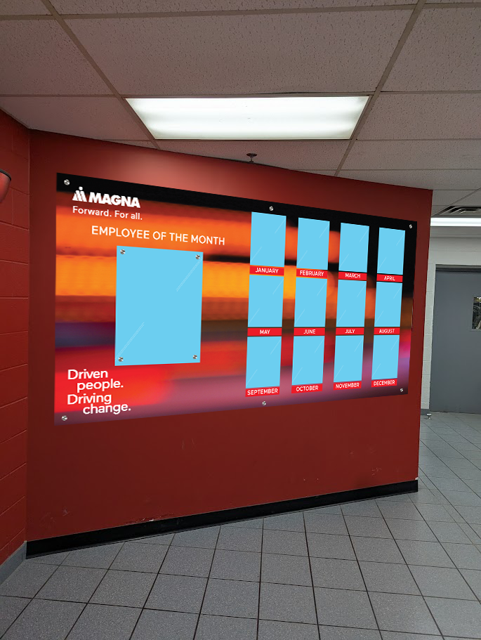 Custom-Printed 4'x8' Employee of the Month Board with Protective Lamination
