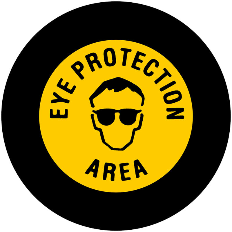 Projected eye protection area gobo for marking mandatory safety eyewear zones in plants — CYANvisuals