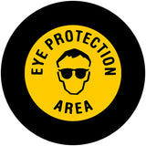 Projected eye protection area gobo for marking mandatory safety eyewear zones in plants — CYANvisuals