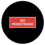 Projected no pedestrians gobo in rectangular format for doorways and equipment access routes — CYANvisuals