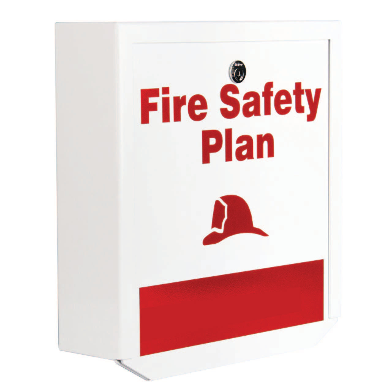 Outdoor Fire Safety Plan Box with Cam Lock and Key 13"W x 13"H x 3.5"D