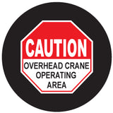 Projected overhead crane operating area gobo for defining crane bay boundaries on shop floors — CYANvisuals