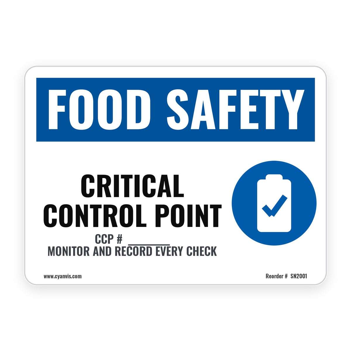 CRITICAL CONTROL POINT (CCP) – Food Safety Sign – CYANvisuals