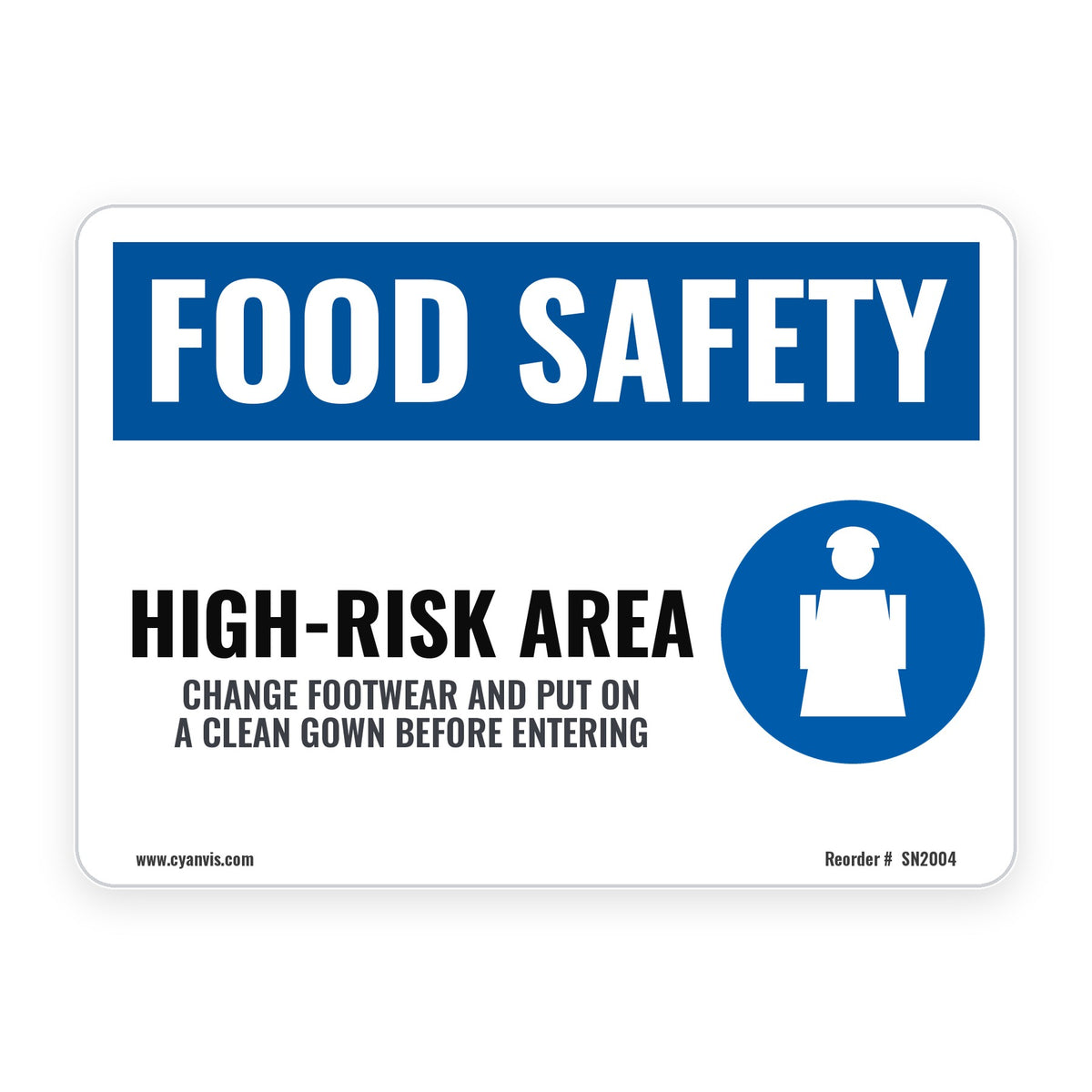 HIGH-RISK AREA – Food Safety Sign – CYANvisuals