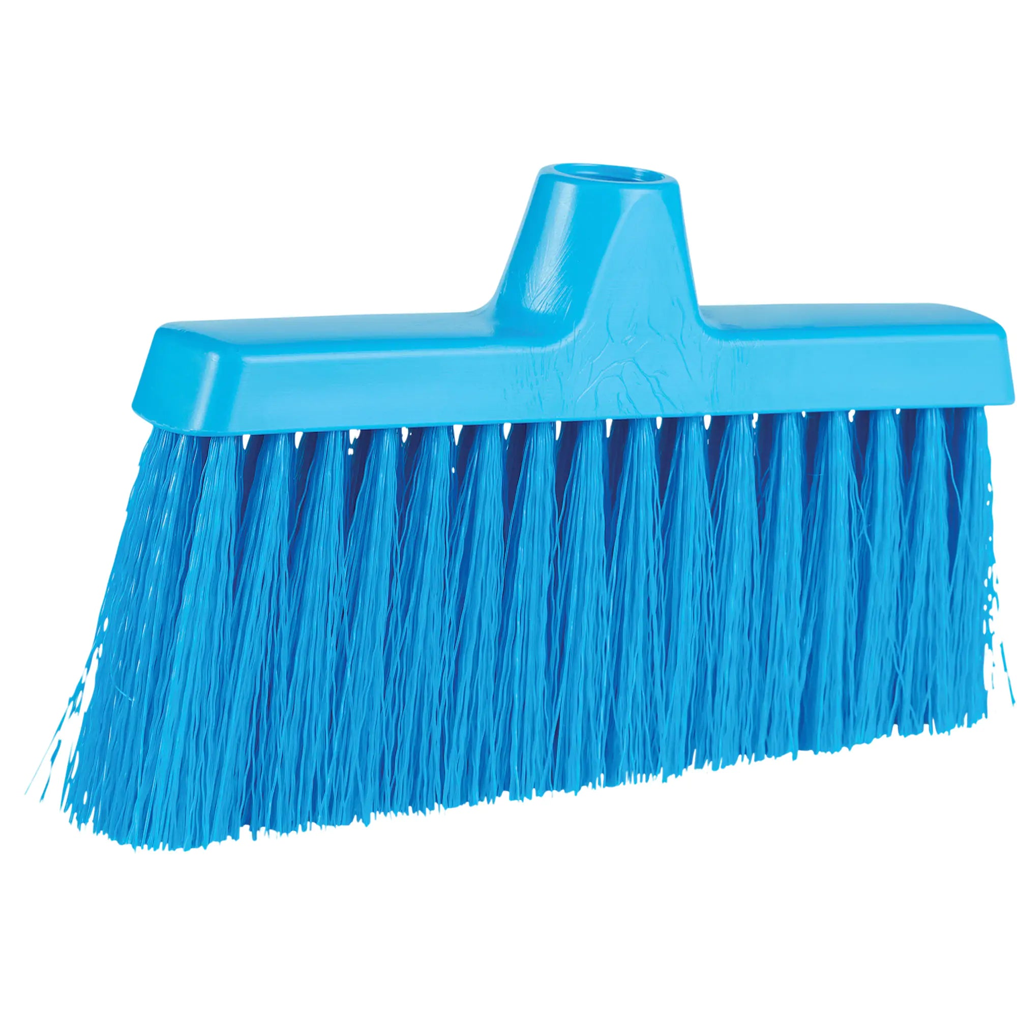 ColorCore Angle Head Broom, Medium Bristles, 10", Polypropylene, Blue