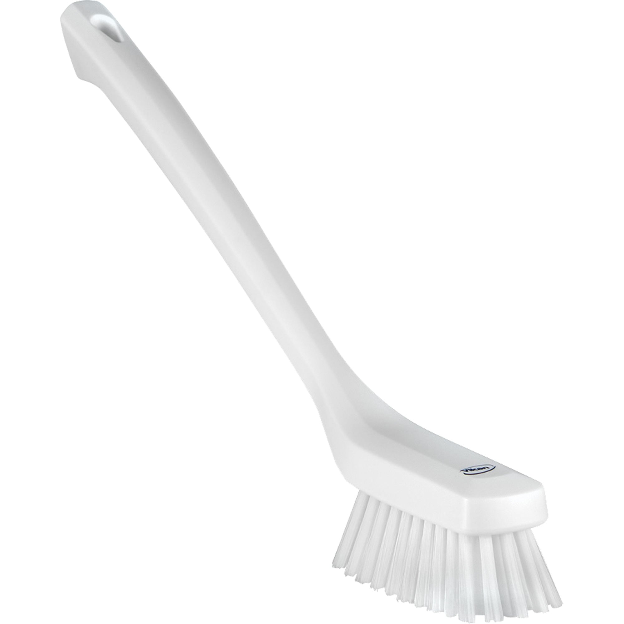 Narrow Long-Handle Cleaning Brush, Stiff Bristles, Color-Coded, Food Grade, 16-1/2" Long