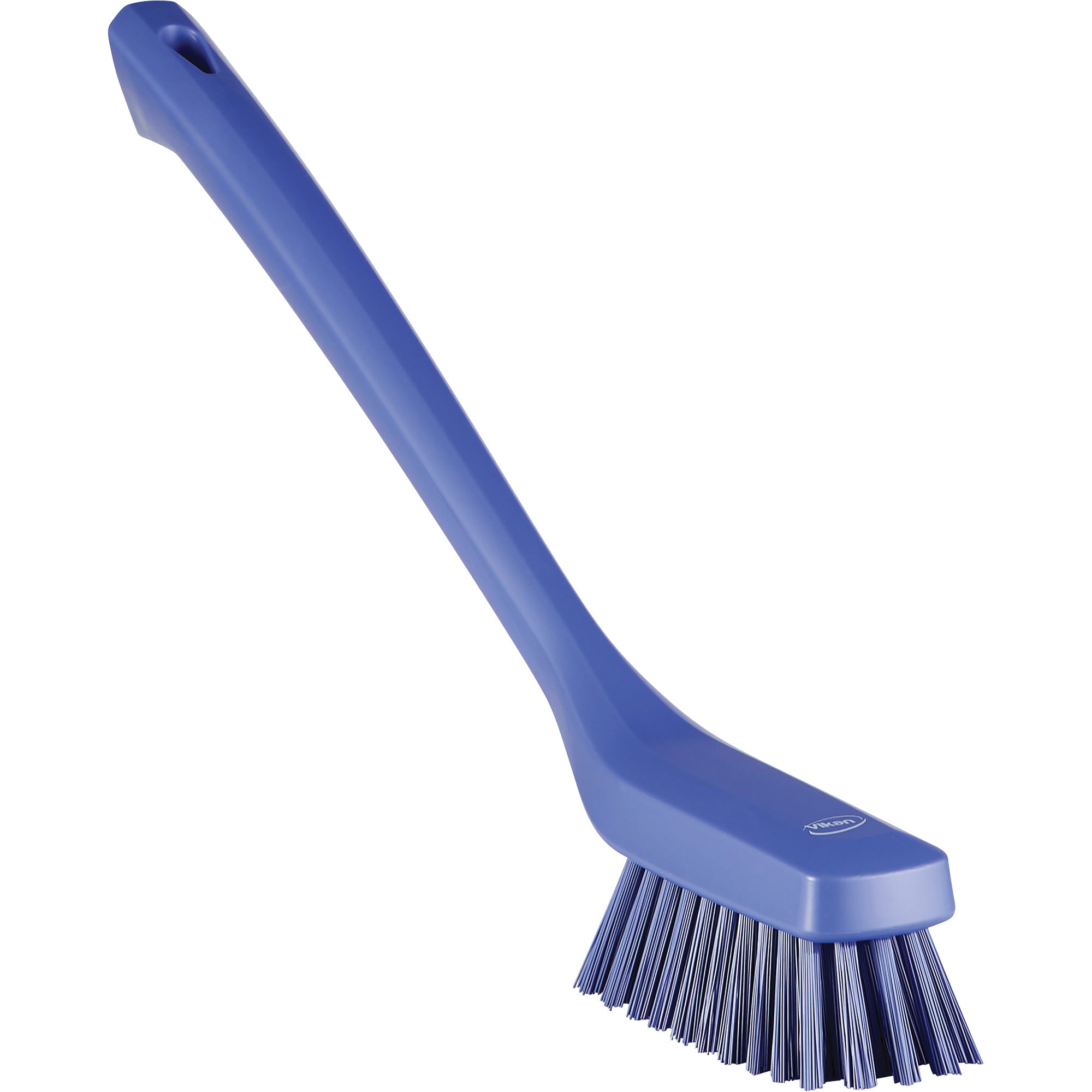 Narrow Long-Handle Cleaning Brush, Stiff Bristles, Color-Coded, Food Grade, 16-1/2" Long