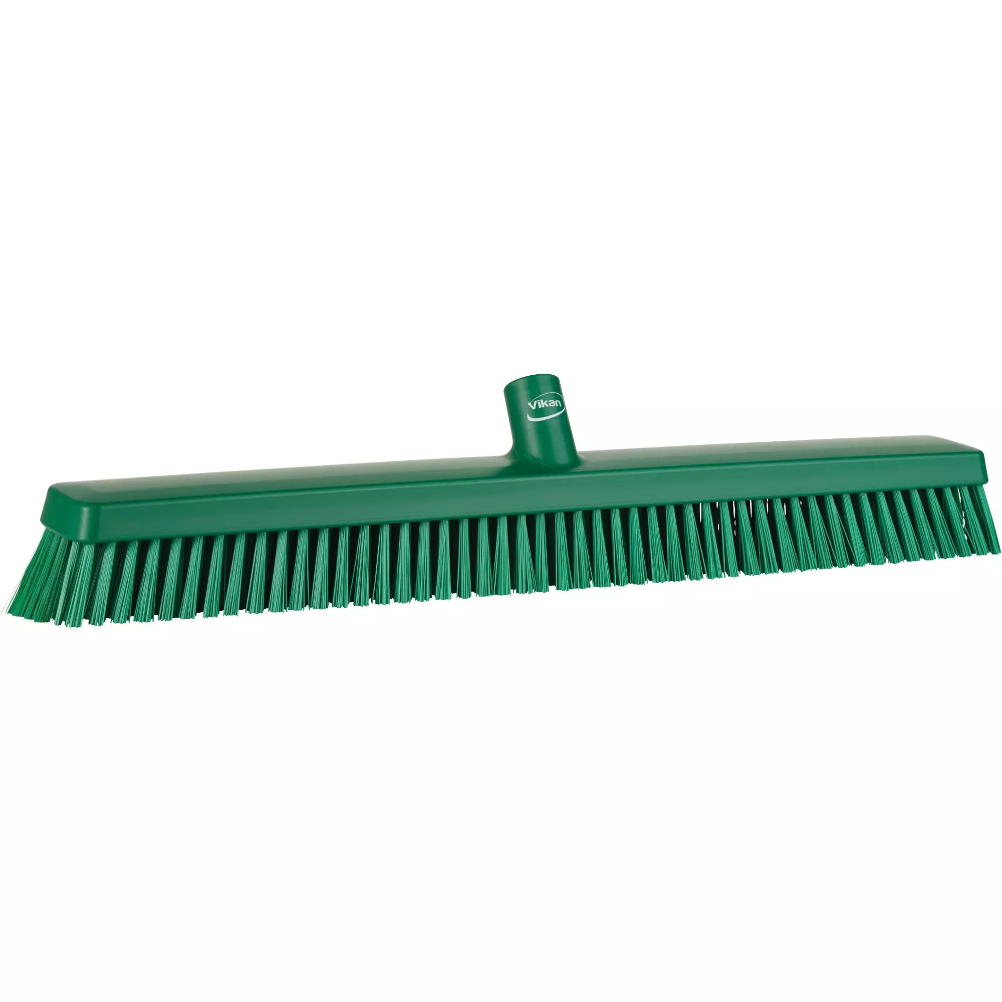 Heavy-Duty Push Broom, Color-Coded, Food Grade, Fine/Stiff Bristles, 24"