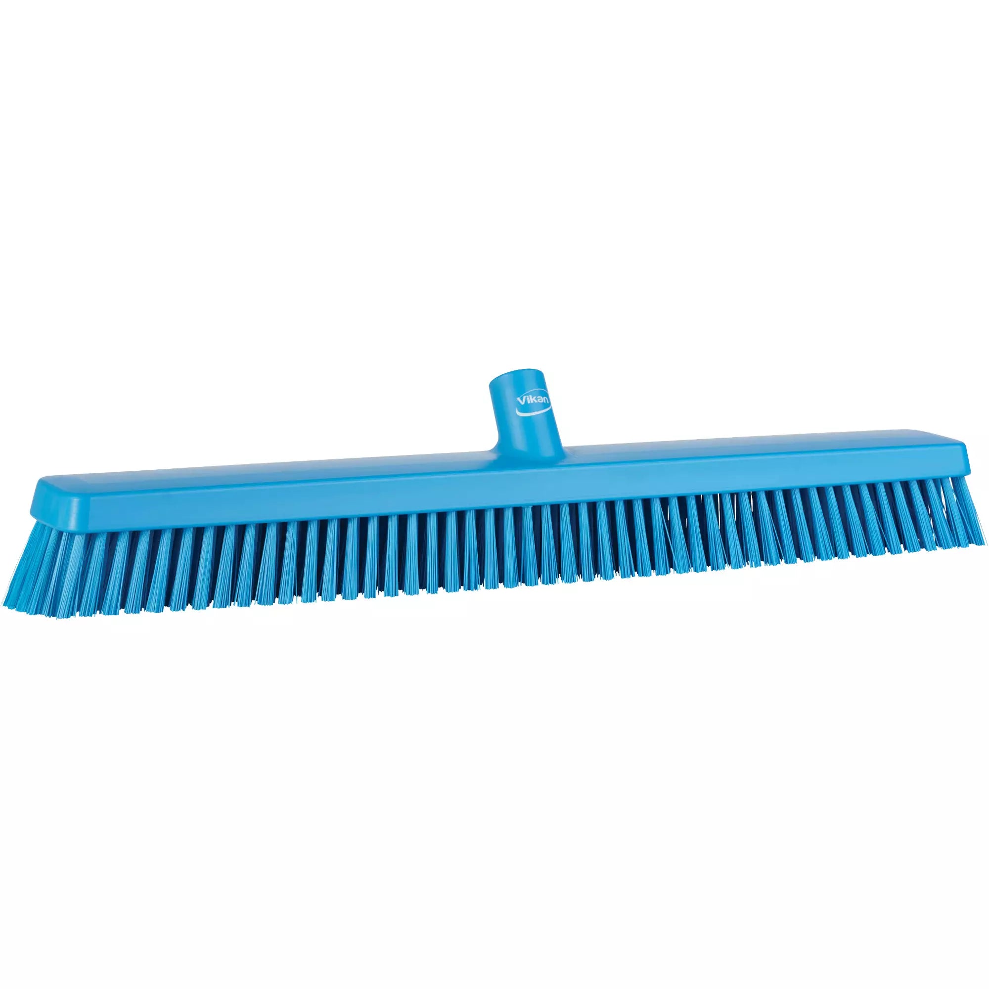 Heavy-Duty Push Broom, Color-Coded, Food Grade, Fine/Stiff Bristles, 24"