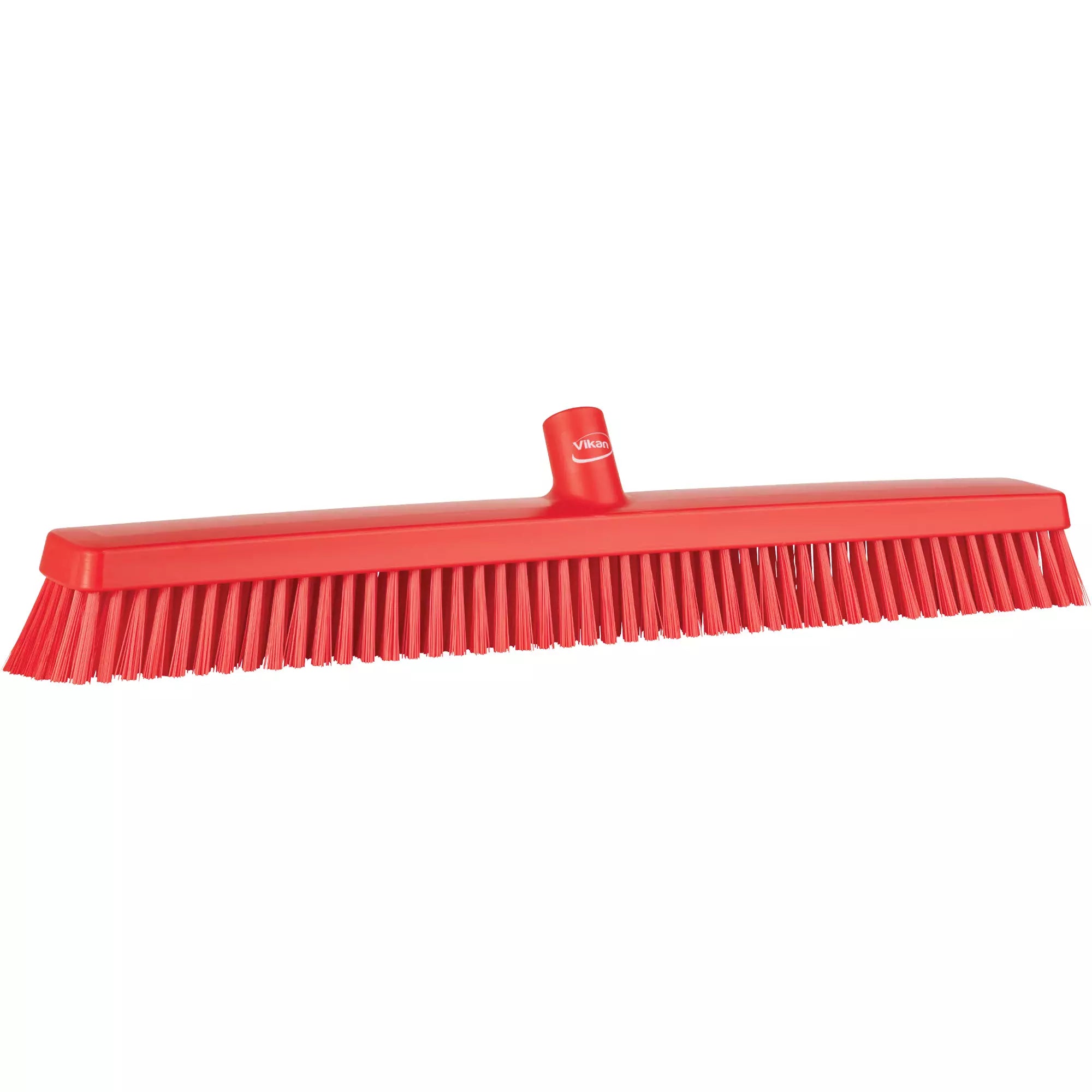 Heavy-Duty Push Broom, Color-Coded, Food Grade, Fine/Stiff Bristles, 24"