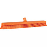 Heavy-Duty Push Broom, Color-Coded, Food Grade, Fine/Stiff Bristles, 24"